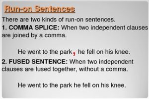 Run-on sentences